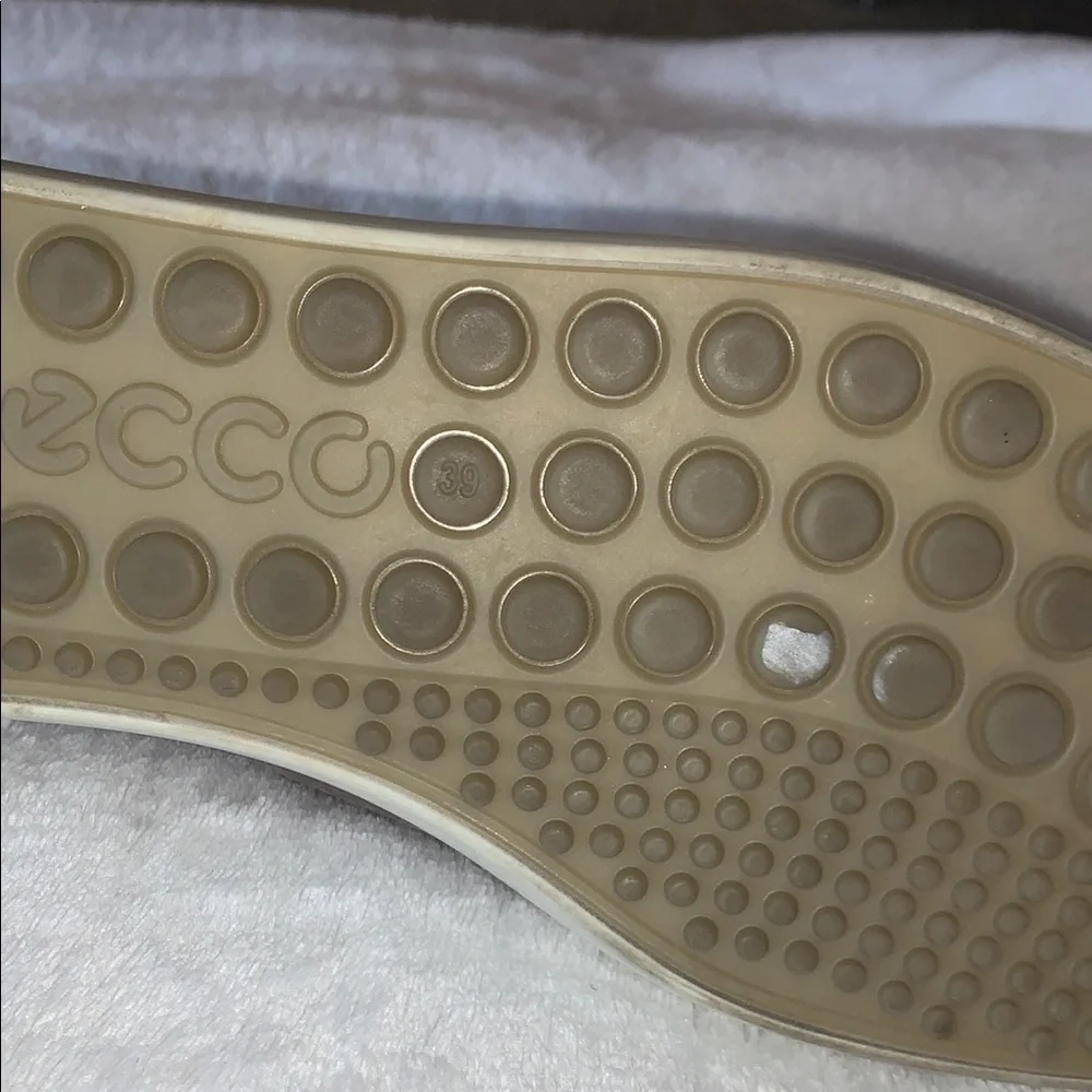 Gently Loved Men's Brown / Tan Leather Sneakers by Ecco Danish Design